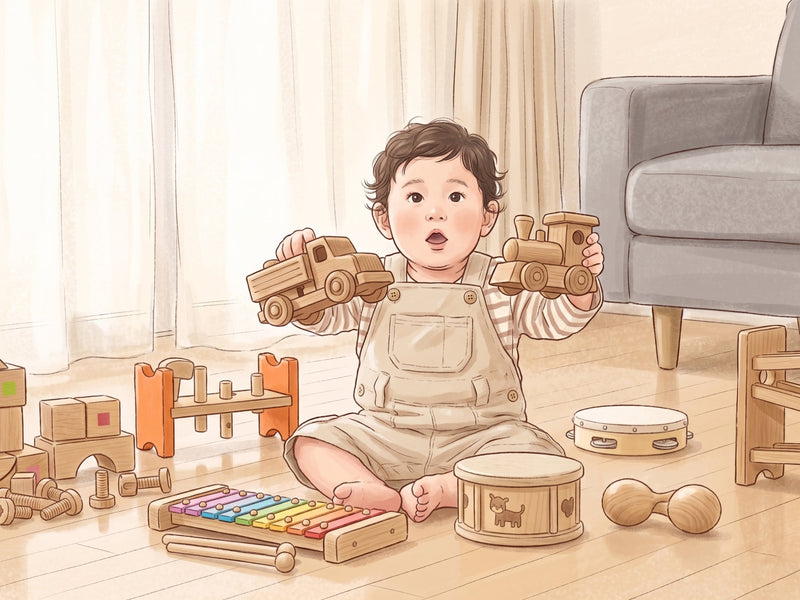 車・電車・叩く！ わんぱくな1歳の男の子に最適な木のおもちゃ【厳選5選】