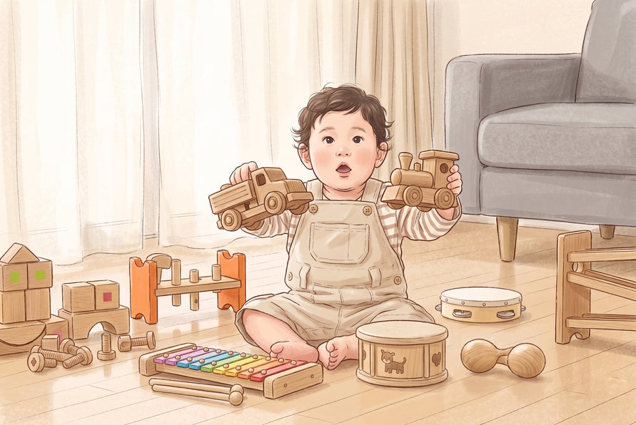 車・電車・叩く！ わんぱくな1歳の男の子に最適な木のおもちゃ【厳選5選】